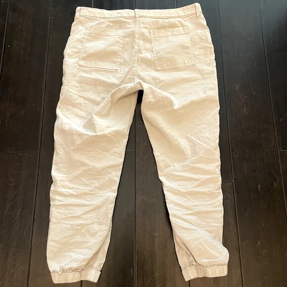 Frank & Eileen Jameson Jogger Pants Cream Women's Size 12 - Picture 6 of 9